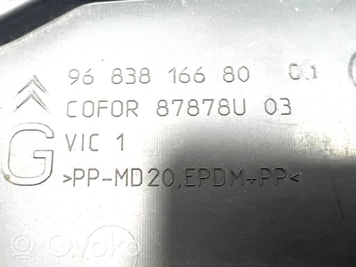 Citroen C3 Välijäähdyttimen ilmanohjauksen ilmakanava 9683816680