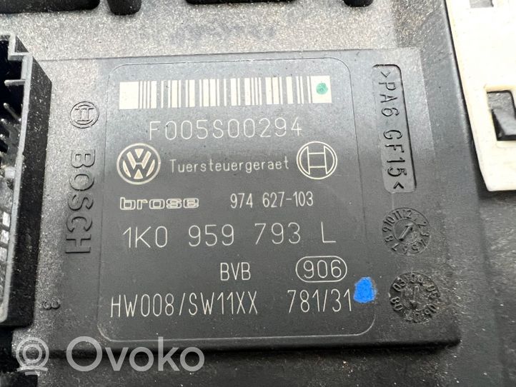 Volkswagen PASSAT B6 Priekinis varikliukas langų pakėlėjo 1K0959793L