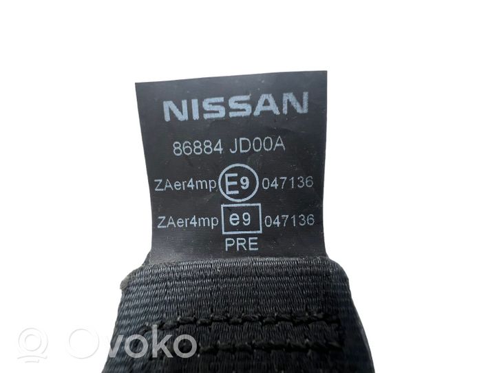 Nissan Qashqai Pas bezpieczeństwa fotela przedniego 86884JD00A