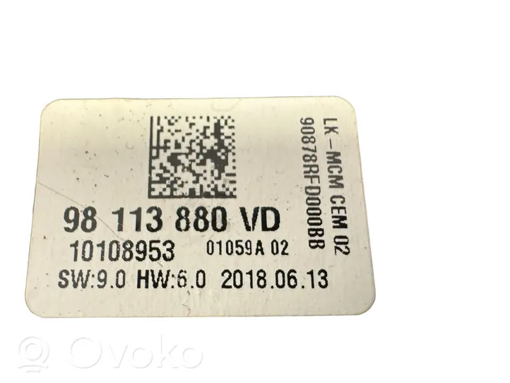 Peugeot 3008 II Przycisk / Przełącznik zawieszenia 98113880VD