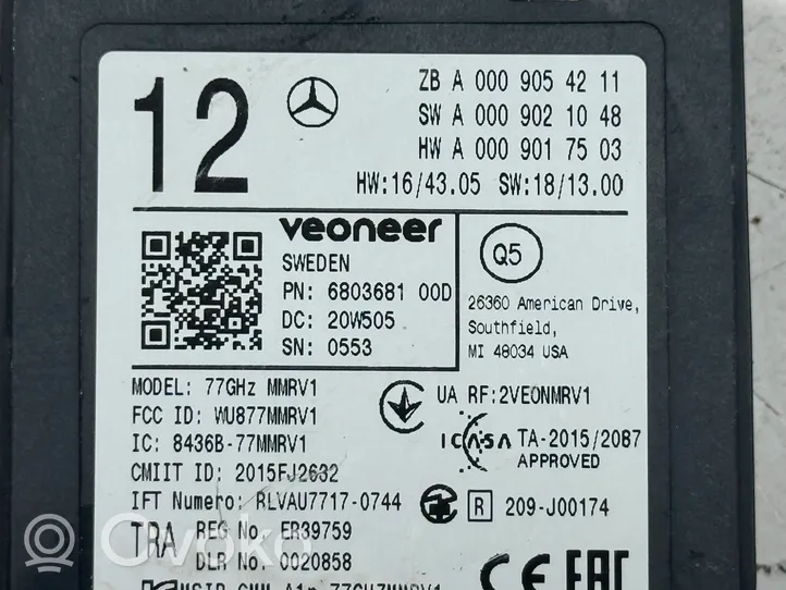 Mercedes-Benz GLS X167 Moduł / Czujnik martwego pola A0009054211