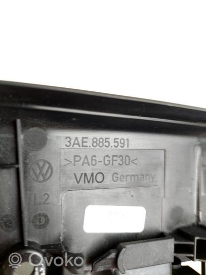 Volkswagen PASSAT B7 Levier / poignée de dossier de siège 3AE885591