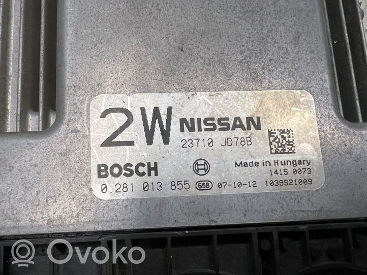 Nissan Qashqai+2 Komputer / Sterownik ECU silnika 23710JD78B