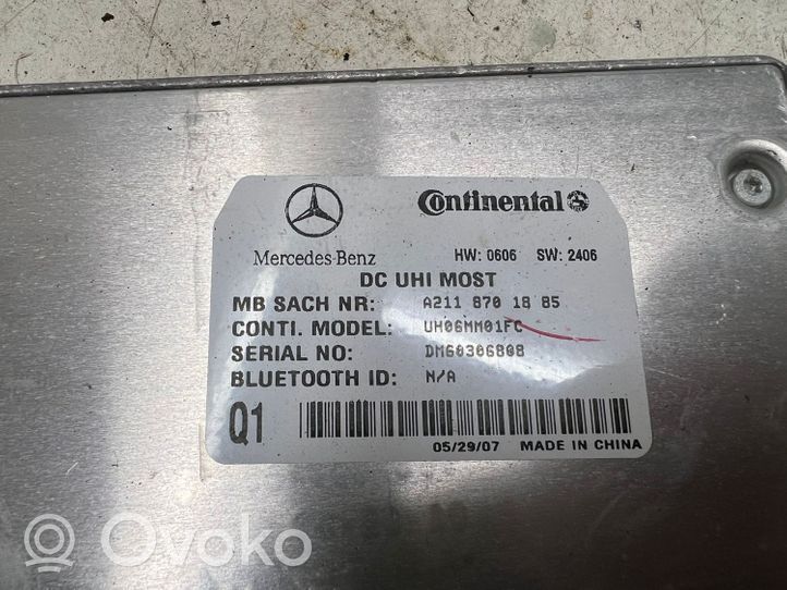 Mercedes-Benz R W251 Module unité de contrôle Bluetooth A2118701885