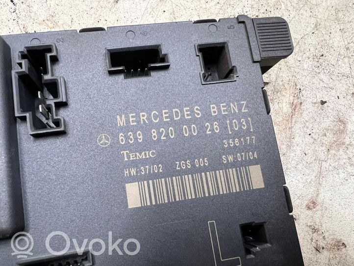 Mercedes-Benz Vito Viano W639 Durvju vadības bloks 6398200026