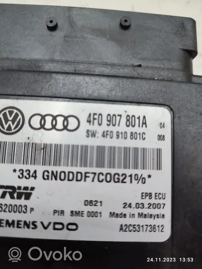 Audi A6 Allroad C6 Module de frein de stationnement 4F0907801A