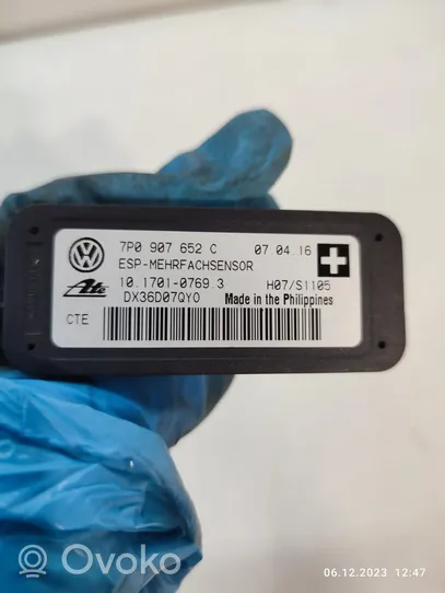 Volkswagen Touareg II ESP (elektroniskās stabilitātes programmas) sensors (paātrinājuma sensors) 7P0907652C