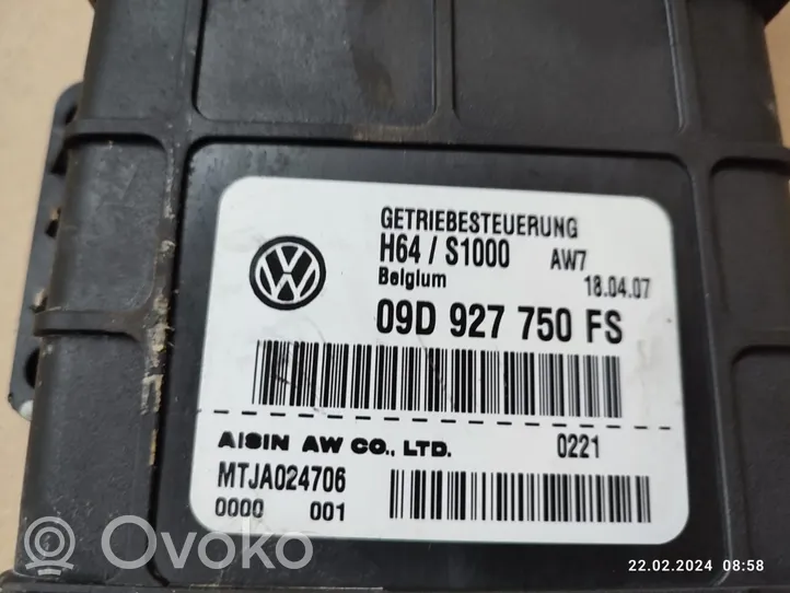 Audi Q7 4L Module de contrôle de boîte de vitesses ECU 09D927750FS
