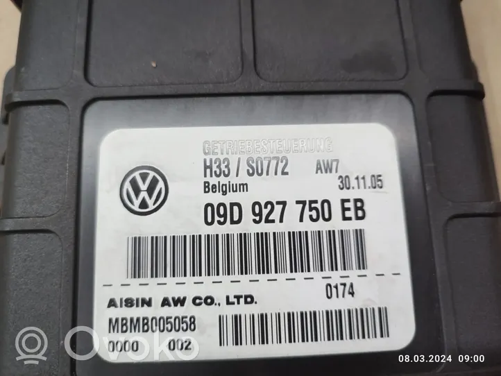 Volkswagen Touareg I Gearbox control unit/module 09D927750EB