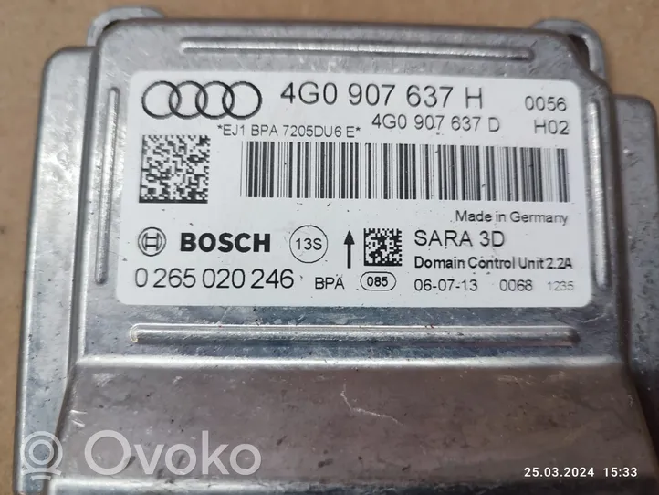 Audi A6 S6 C7 4G Turvatyynyn ohjainlaite/moduuli 4G0907637H