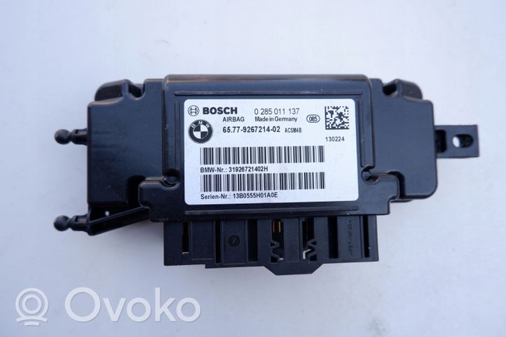 BMW 3 F30 F35 F31 Module de contrôle airbag 9267214