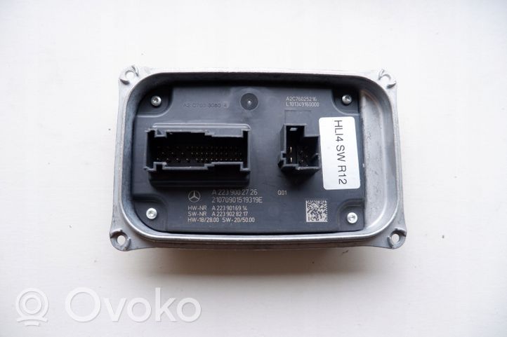 Mercedes-Benz S W223 Module de contrôle de ballast LED A2239002726