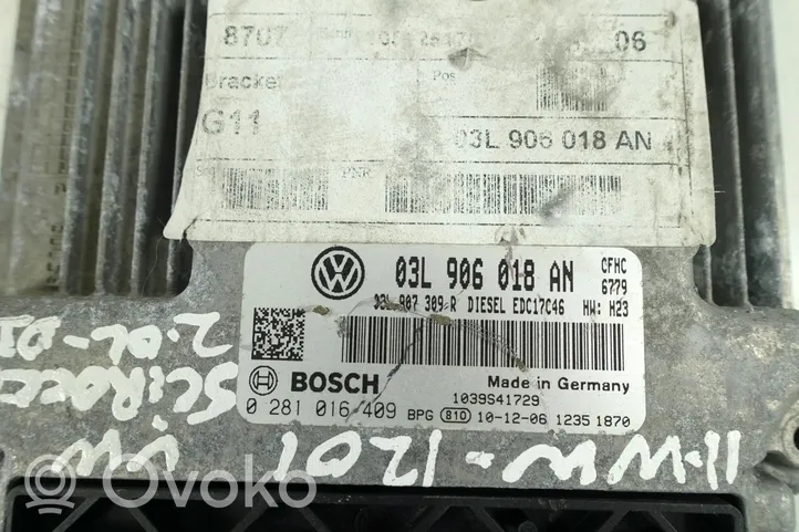 Volkswagen Scirocco Galios (ECU) modulis 03L906018AN