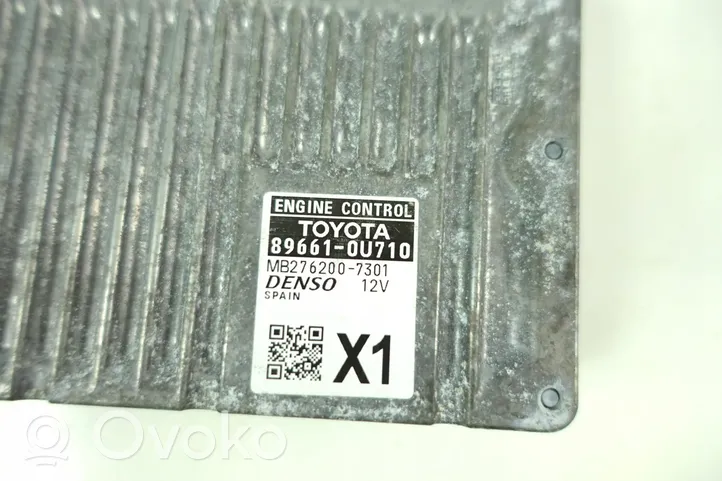Toyota Yaris Unité de commande, module ECU de moteur 89661-0U710