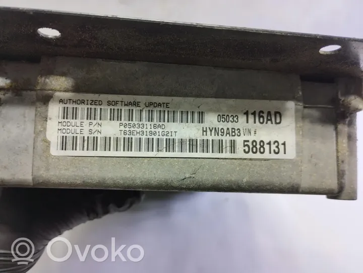 Chevrolet PT Cruiser Komputer / Sterownik ECU silnika P05033116AD