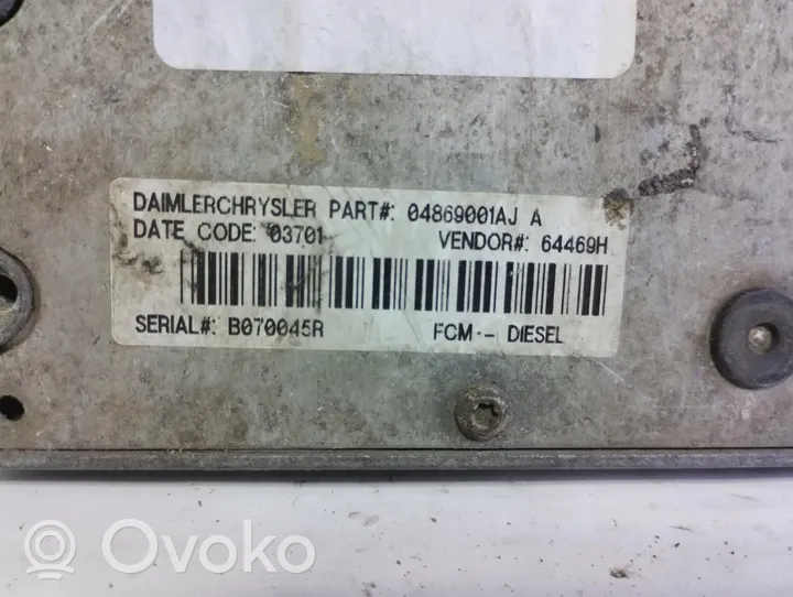 Chrysler Voyager Komputer / Sterownik ECU silnika 04869001AJ