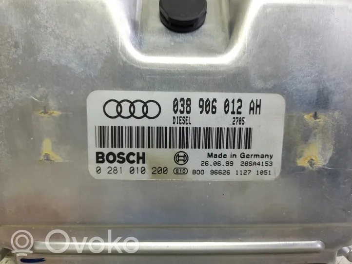 Audi A4 S4 B5 8D Unité de commande, module ECU de moteur 038906012AH