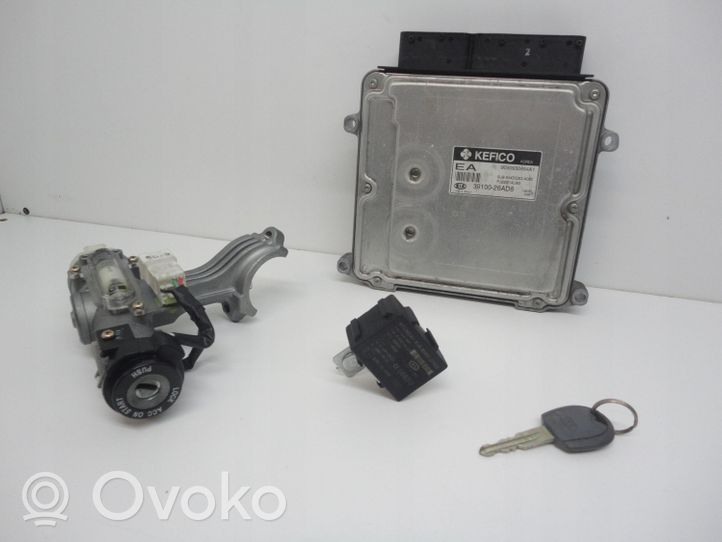 KIA Rio Komputer / Sterownik ECU i komplet kluczy 39100-26AD6