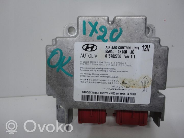 Hyundai ix20 Airbag control unit/module 95910-1K100