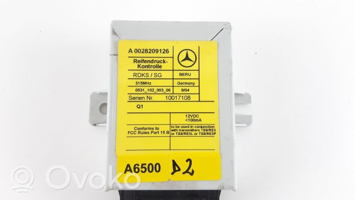 XPeng G3 Module de pression des pneus A0028209126