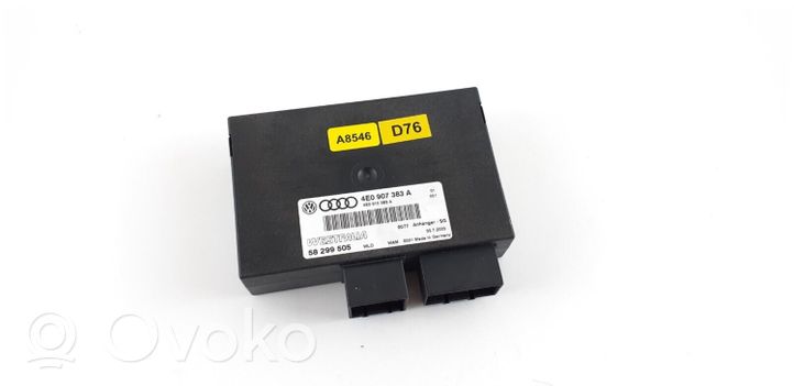 Audi A6 S6 C6 4F Vetokoukun ohjainlaite/moduuli 4E0907383A