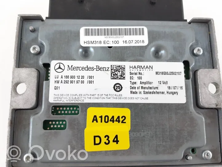 Mercedes-Benz GLE (W166 - C292) Amplificatore A1669001220