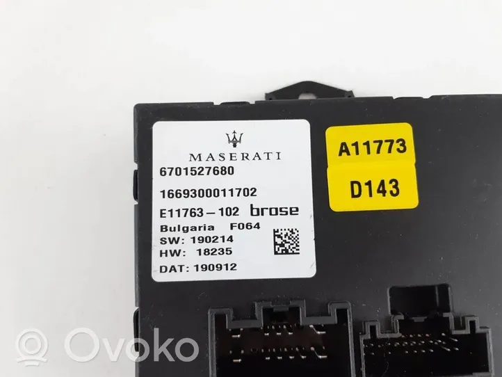 Maserati Levante Sterownik / Moduł elektrycznej klapy tylnej / bagażnika 6701527680