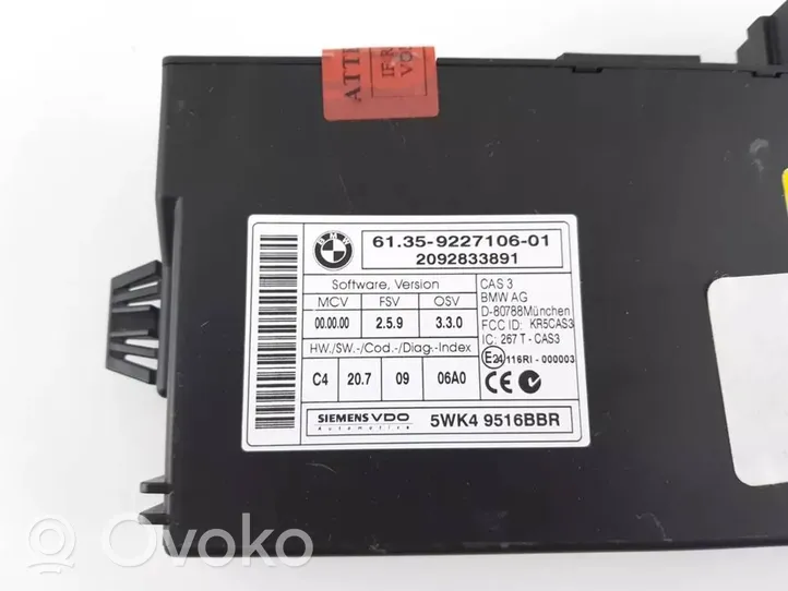 BMW X5 E70 CAS valdymo blokas/ modulis 9227106