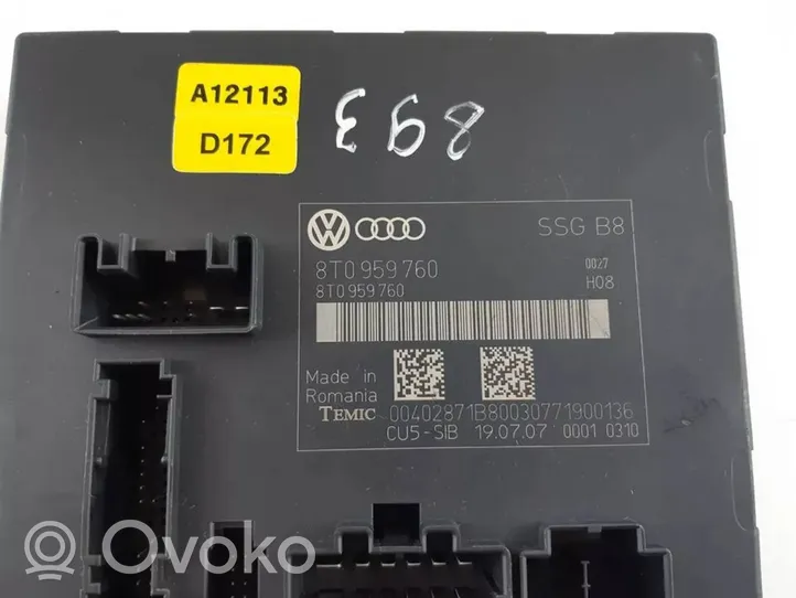 Audi A4 S4 B8 8K Sėdynės valdymo blokas 8T0959760