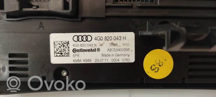 Audi A6 C7 Ilmastoinnin ohjainlaite 4G0820043H