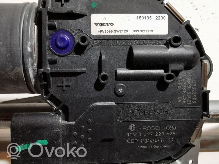 Volvo V60 Mechanizm i silniczek wycieraczek szyby przedniej / czołowej 30753493