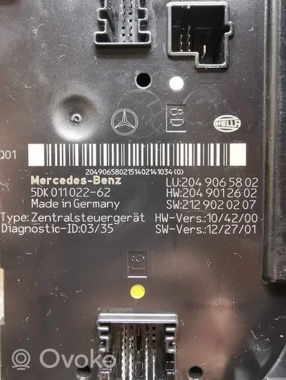 Mercedes-Benz GLK (X204) Unité de contrôle SAM 5DK01102262