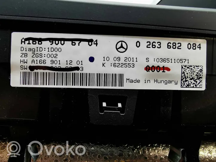 Mercedes-Benz ML W166 Spidometrs (instrumentu panelī) A1669006704