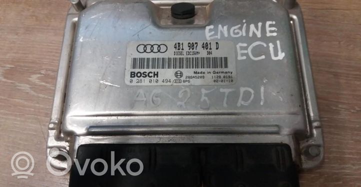 Audi A6 S6 C5 4B Блок управления двигателем ECU 0281010494