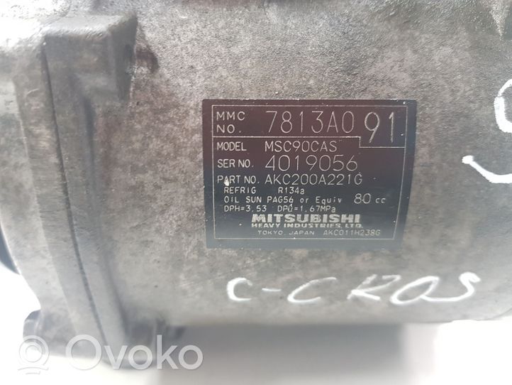 Citroen C-Crosser Ilmastointilaitteen kompressorin pumppu (A/C) 7813A091