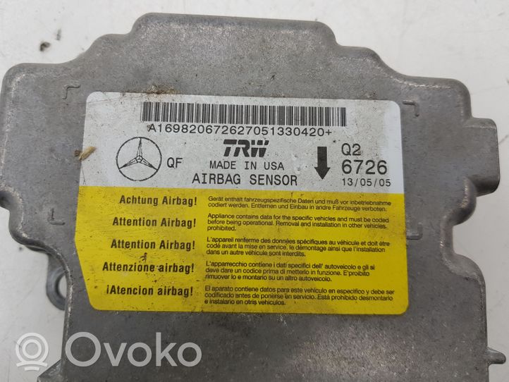 Mercedes-Benz B W245 Centralina/modulo airbag A169820672