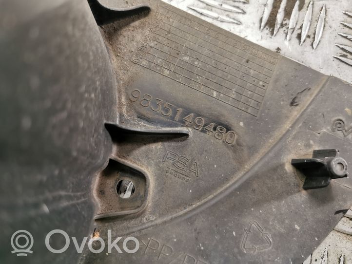 Opel Mokka B Rivestimento paraspruzzi parafango posteriore 9835149480