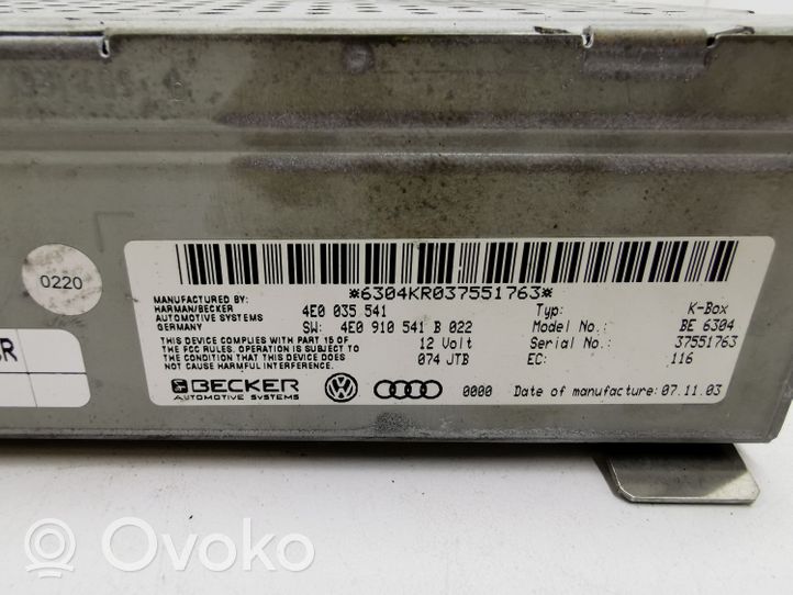 Audi A8 S8 D3 4E Radija/ CD/DVD grotuvas/ navigacija 4E0035541