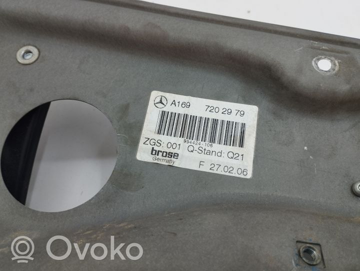 Mercedes-Benz B W245 Mechanizm podnoszenia szyby przedniej bez silnika A1697202979