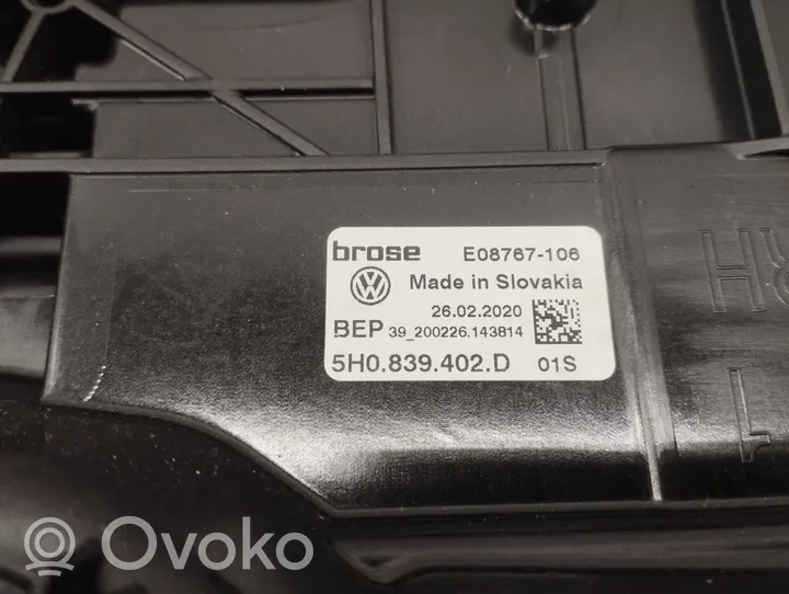 Volkswagen Golf VIII Takaikkunan nostomekanismi ilman moottoria 5H0839402D