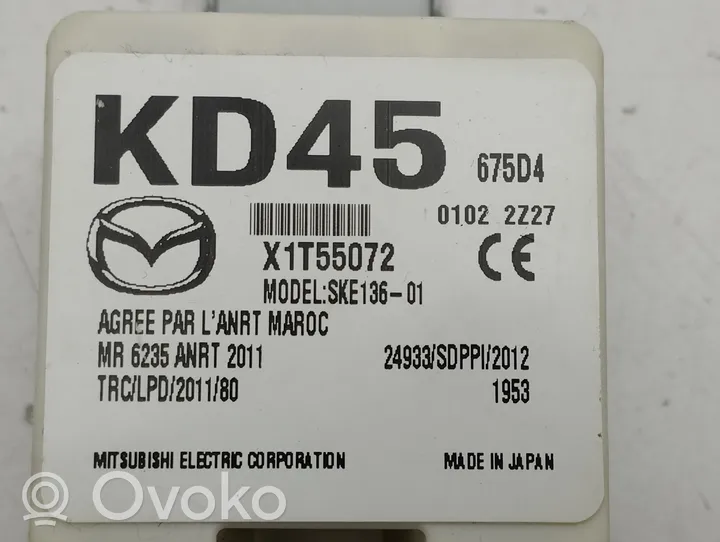 Mazda CX-5 Avaimettoman käytön ohjainlaite/moduuli KD45675D4