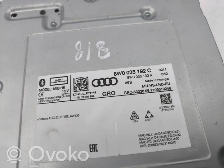 Audi A5 Stacja multimedialna GPS / CD / DVD 8w0919866R