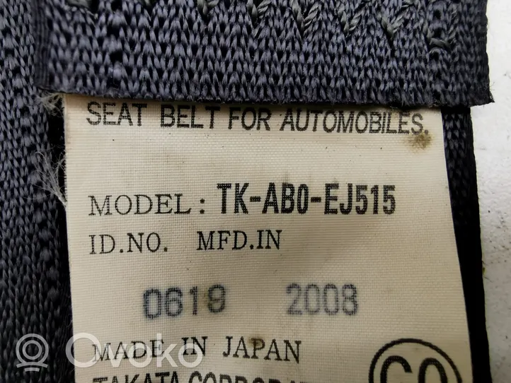 Honda Accord Pas bezpieczeństwa fotela tylnego TKAB0EJ515