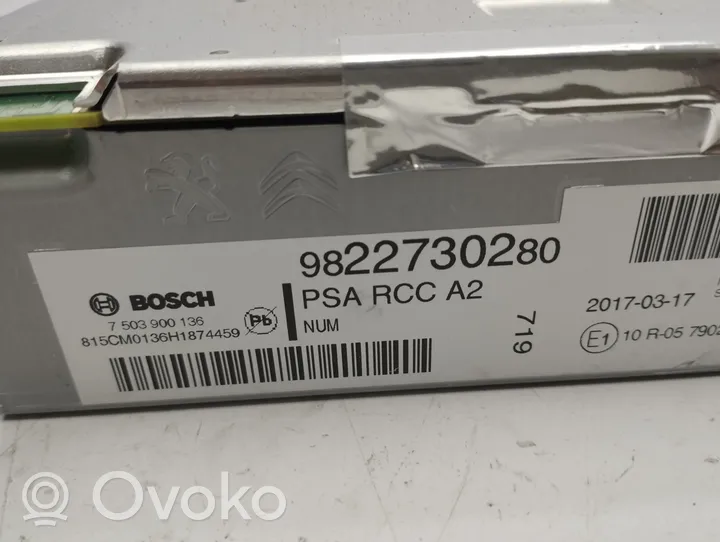 Peugeot 3008 II Radio/CD/DVD/GPS-pääyksikkö 9822730280