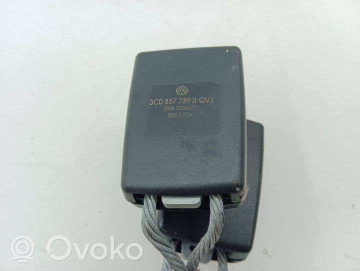 Volkswagen PASSAT B6 Middle seatbelt buckle (rear) 3C0857739B