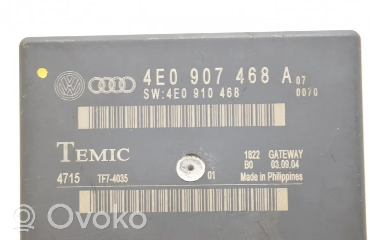 Audi A8 S8 D3 4E Module de passerelle 4715