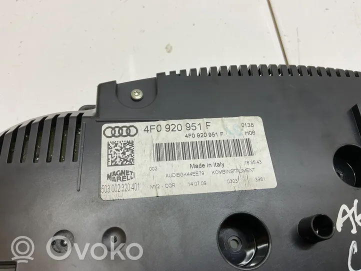 Audi A6 S6 C6 4F Compteur de vitesse tableau de bord 4F0920951F