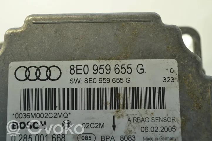 Audi A4 S4 B7 8E 8H Oro pagalvių valdymo blokas 8E0959655G