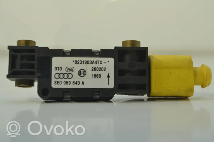 Audi A6 S6 C6 4F Sensore d’urto/d'impatto apertura airbag 8E0959643A