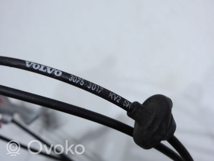 Volvo V50 Système poignée, câble pour serrure de capot 3075317KV2SK